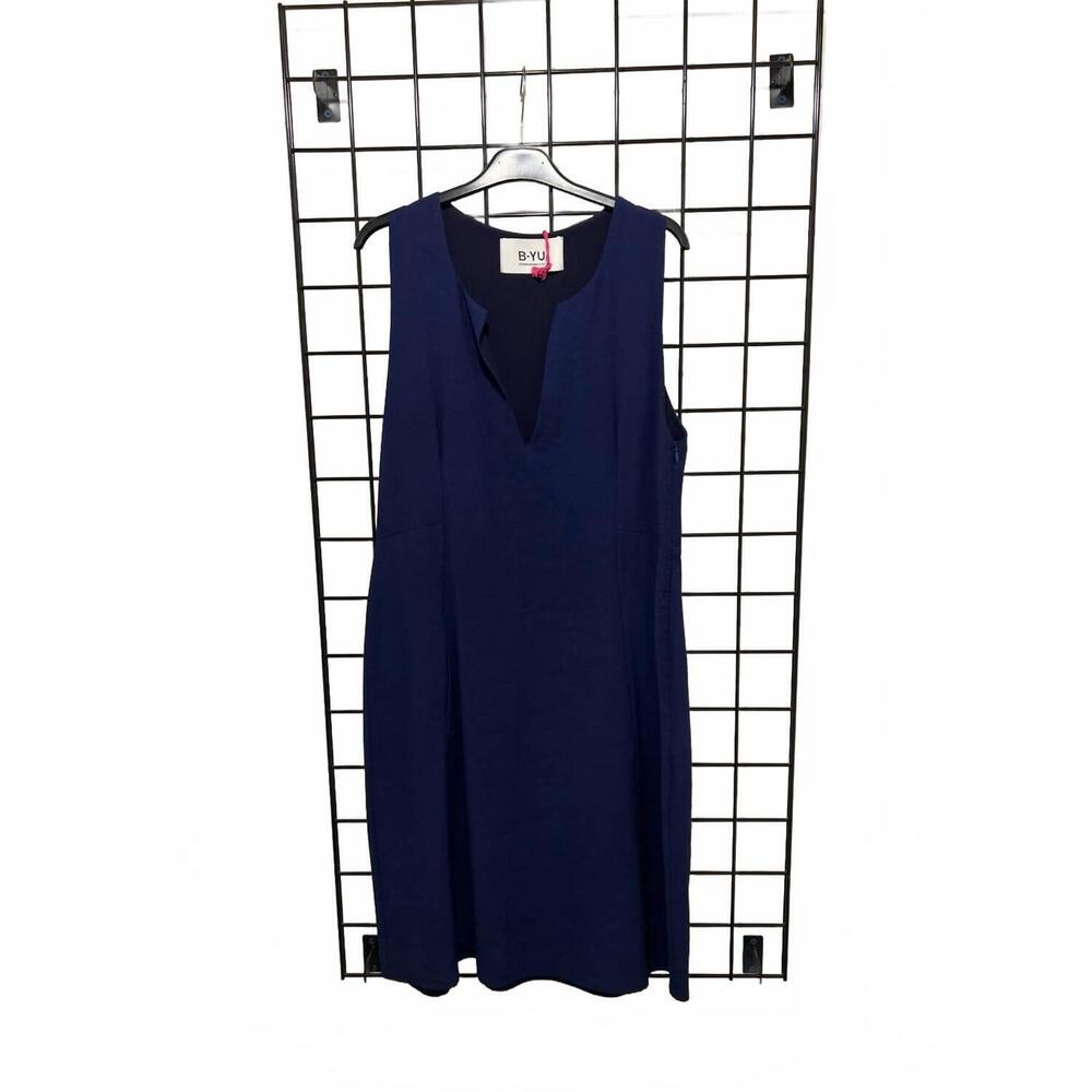 NEW B.YU women's mini shift dress in blue